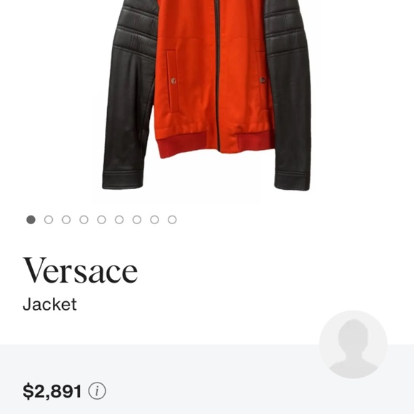 Authentic Versace men’s size 50 IT bomber jacket - Picture 1 of 5